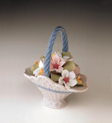 A Basket Of Blossoms Lladro Figurine