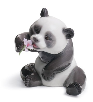 A Cheerful Panda Lladro Figurine