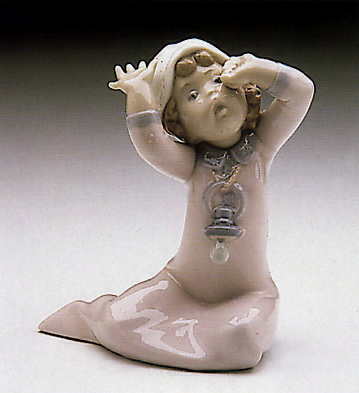 Baby W-dummy Yawning Lladro Figurine