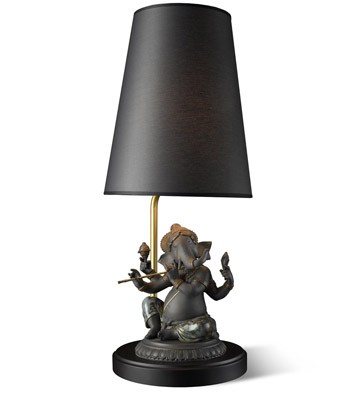 Bansuri Ganesha (black) - Lamp (us) Lladro Figurine