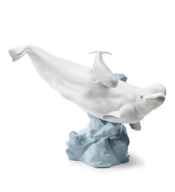Beluga With Calf Lladro Figurine