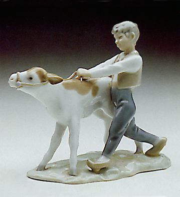 Boy With Bull Lladro Figurine