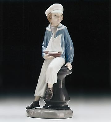 Boy With Yacht Lladro Figurine