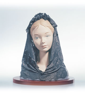 Bust With Black Veil Lladro Figurine
