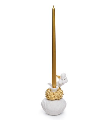 Christmas Light Candle Holder (re-deco) Lladro Figurine