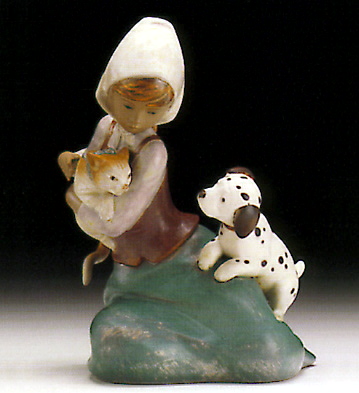 Dog And Cat Lladro Figurine