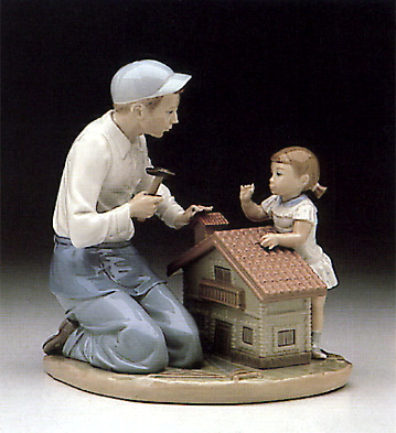 Father And Baby Girl Lladro Figurine
