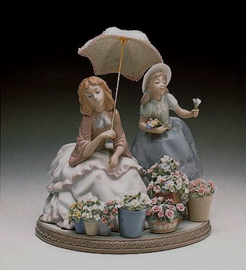 Flowers For Sale Lladro Figurine