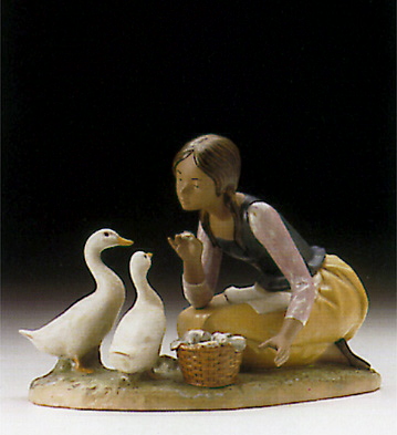 Food For Ducks Lladro Figurine