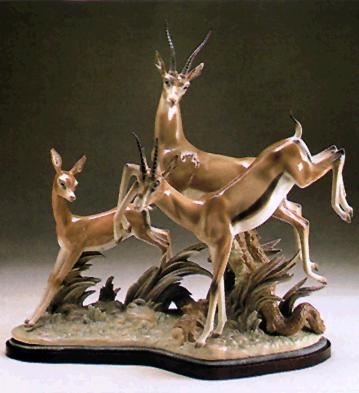 Gazelles (l.e.) (b) Lladro Figurine
