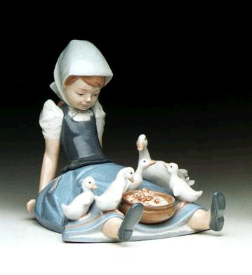 Girl, Saucepan And Duck Lladro Figurine