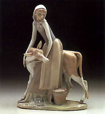 Girl With Calf Lladro Figurine