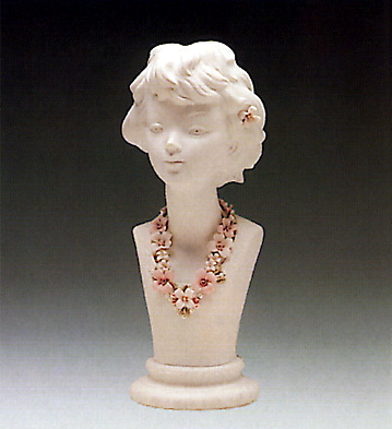 Girl's Head (white) Lladro Figurine