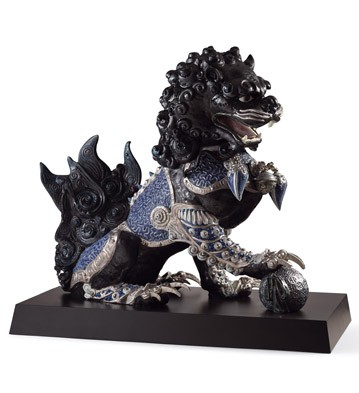 Guardian Lion (black) Lladro Figurine