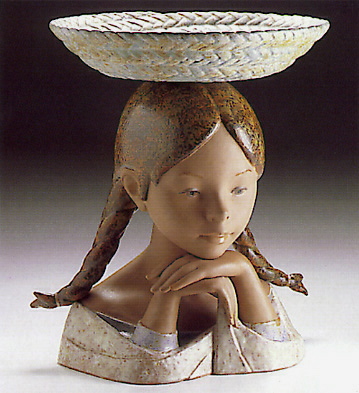 Head Bust With Bowl Lladro Figurine