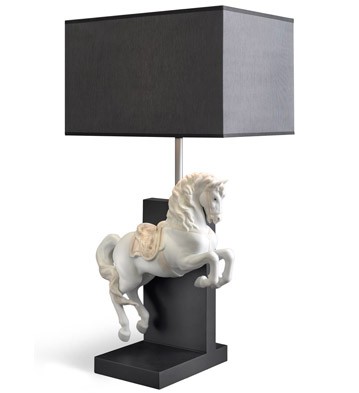 Horse On Courbette - Lamp (us) Lladro Figurine