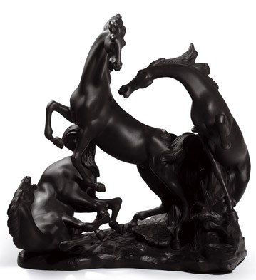 Horses' Group (black) Lladro Figurine