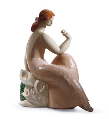 Lady With Lilies Ii Lladro Figurine