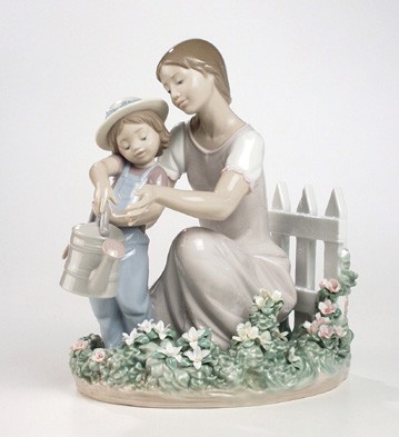 Lessons In The Garden Lladro Figurine