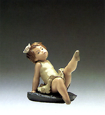 Little Ballet Girl (green Lladro Figurine