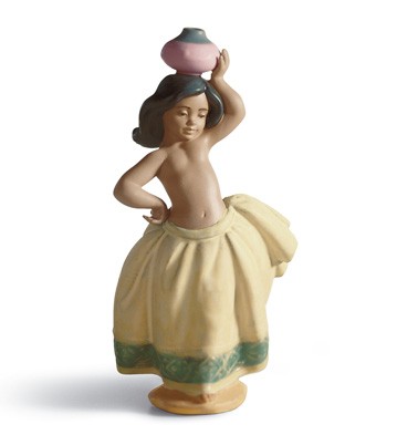 Little Peasant Girl (white) Lladro Figurine