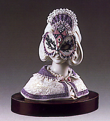 Mardi Gras Bust(b) Lladro Figurine