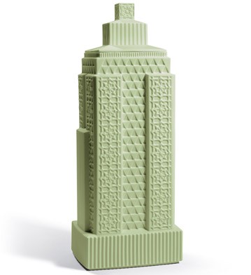 Metropolis - Vase Iii (dark Green) Lladro Figurine