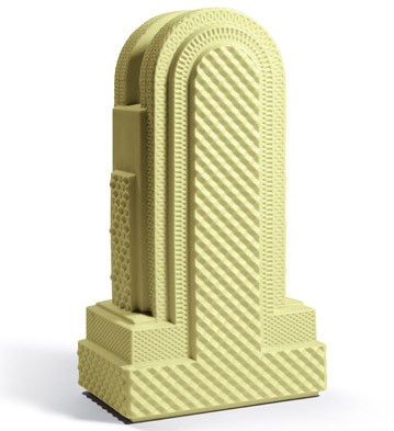 Metropolis - Vase Iv (light Yellow) Lladro Figurine