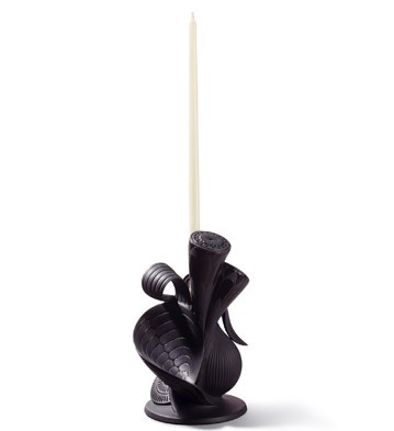 Naturo. - Single Candleholder (black) Lladro Figurine