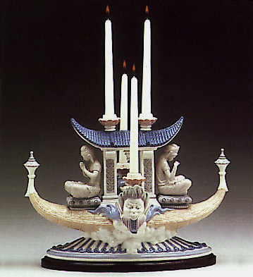 Oriental Candle Holder (b Lladro Figurine