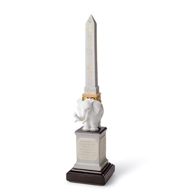 Pulcino Obelisk (golden White Right) Lladro Figurine