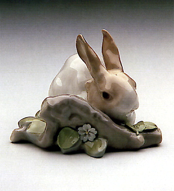Rabbit Eating Lladro Figurine