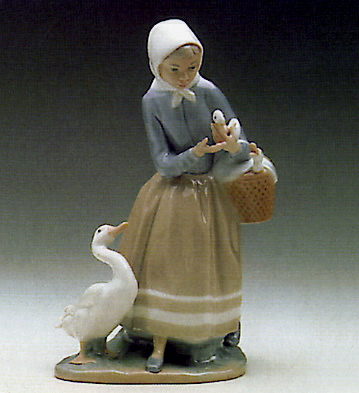Shepherdess W/ducks Lladro Figurine