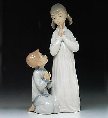 Teaching To Pray Lladro Figurine