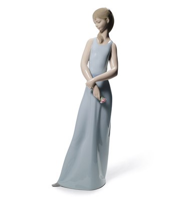 The Lady Of The Rose (blue) Lladro Figurine