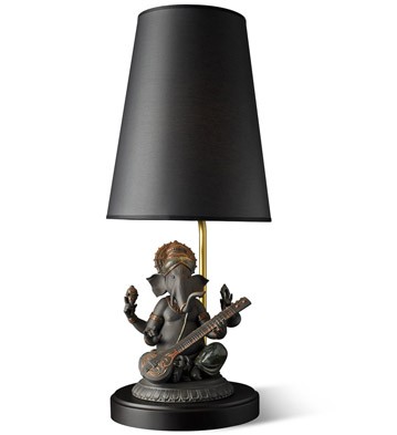 Veena Ganesha (black) - Lamp (us) Lladro Figurine