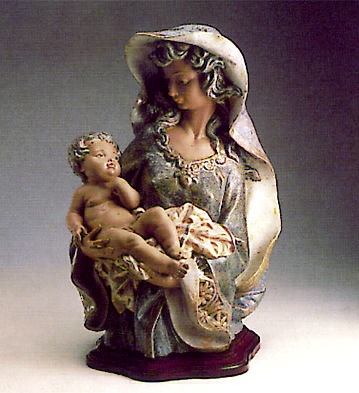 Woman Bust And Child -b- Lladro Figurine