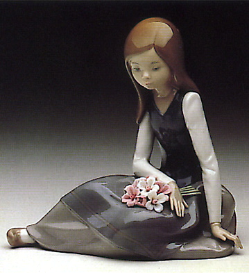 Young Girl Thinking Lladro Figurine